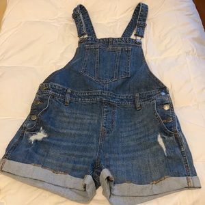 Old Navy denim overall shorts
